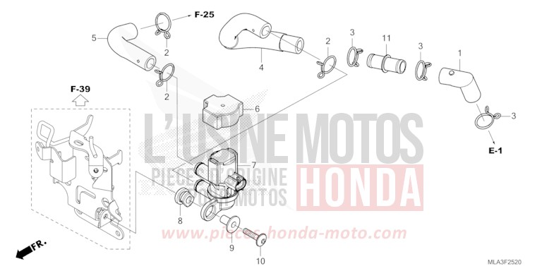 ELECTROVANNE INJECTION D'AIR de CMX 1100 "Rebel" BORDEAUX RED METALLIC (R337) de 2021